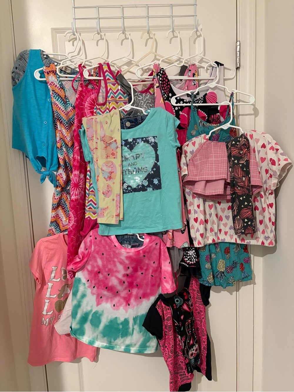 Huge Girls size 7 lot bundle dresses shorts leggings shirts back to school